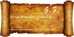 Grundhauser Fulvia névjegykártya